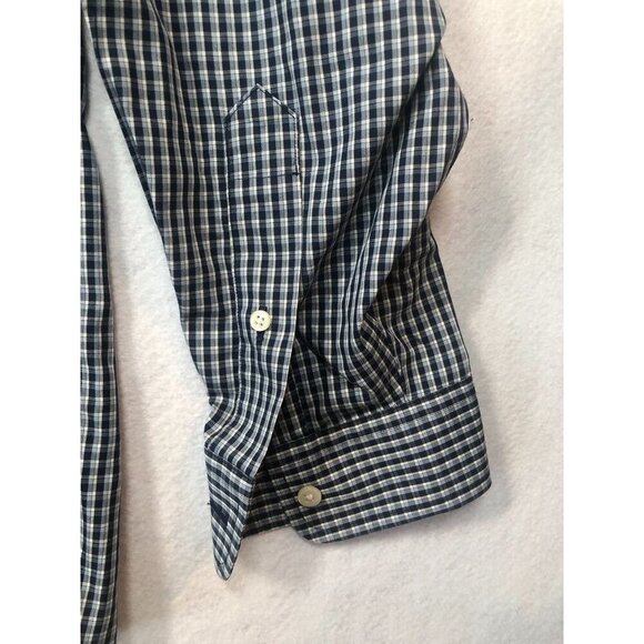 L.L. Bean Long Sleeve Shirt Blue White Plaid Check Button Down 0 WT48 Men's XL - Picture 4 of 6
